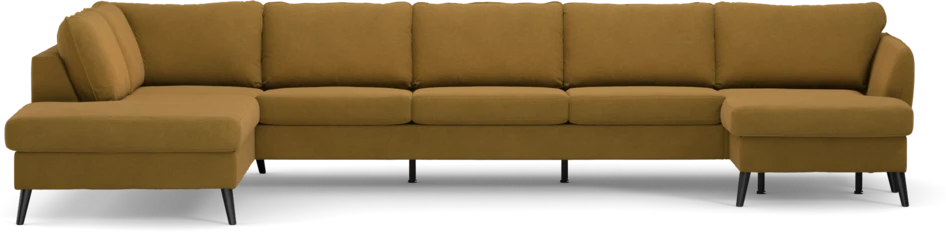 County - 4-sits soffa med divan vänster och schäslong höger - Gul