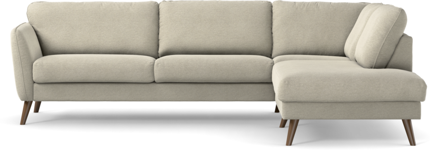 Bridge - 3-sits soffa med divan höger - Grå