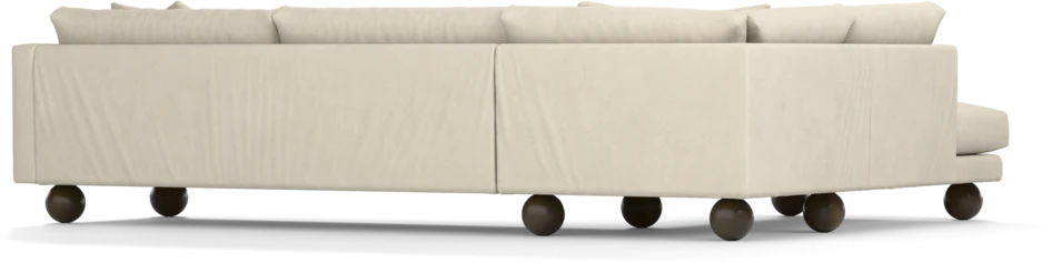 Harper - 3-sits soffa med divan vänster - Vit