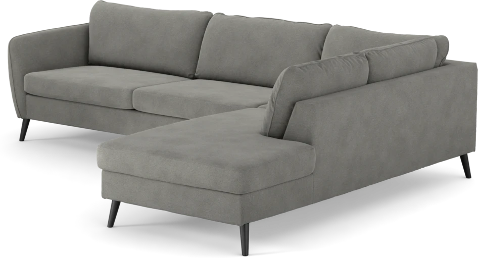 County - 2,5-sits soffa med divan höger - Grå