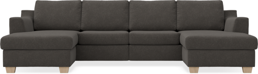 Friday - 2-sits soffa med två schäslonger - Grå