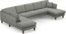 Eden - 3-sits soffa med divan vänster och schäslong höger - Grå