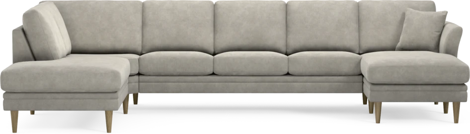 Eden - 3-sits soffa med divan vänster och schäslong höger - Grå