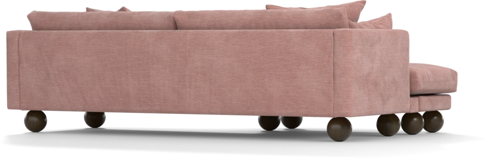 Harper - 4-sits med schäslong XL vänster - Rosa