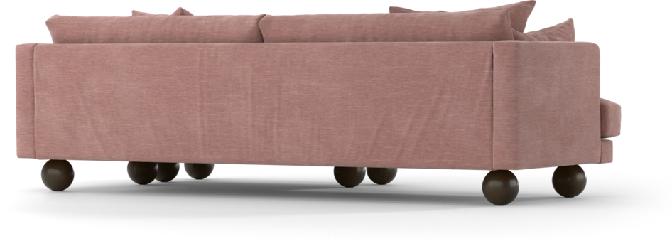 Harper - 4-sits med schäslong XL höger - Rosa