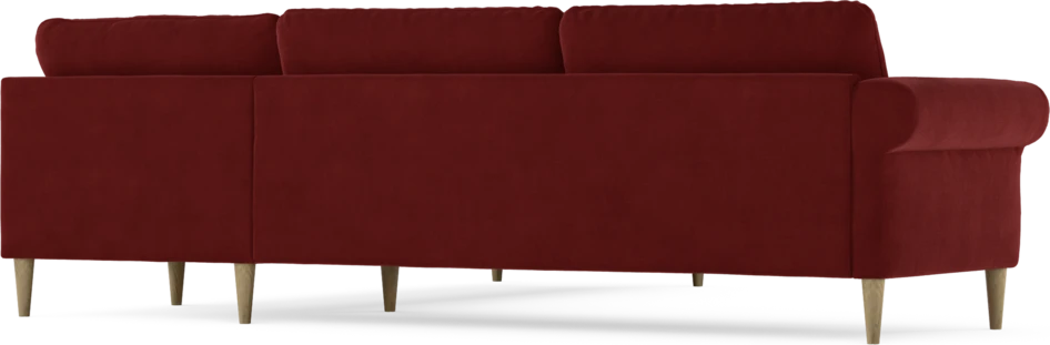 Bridge - Hörnsoffa, 3+3-sits - Röd