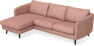 Madison Lux - 2-sits soffa med schäslong vänster - Röd