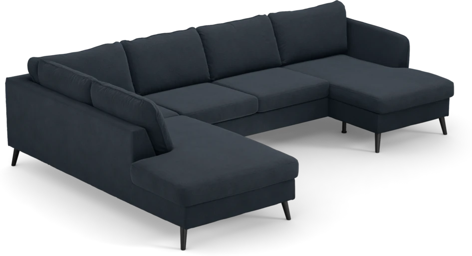 County - 3-sits soffa med divan vänster och schäslong höger - Blå