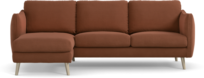 Madison Lux - 2-sits soffa med schäslong vänster - Röd