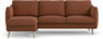 Madison Lux - 2-sits soffa med schäslong vänster - Röd