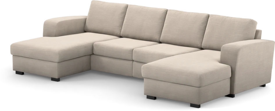 Friday - 2-sits soffa med två schäslonger - Beige