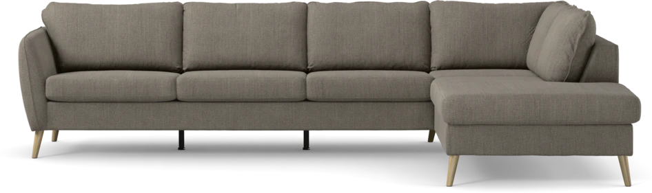 County - 3-sits soffa med divan höger - Brun