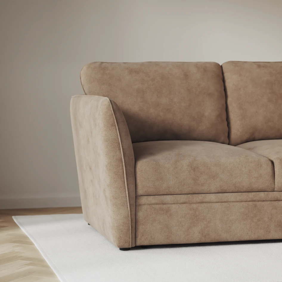 Öland - Bäddsoffa med divan vänster och schäslong höger - Beige