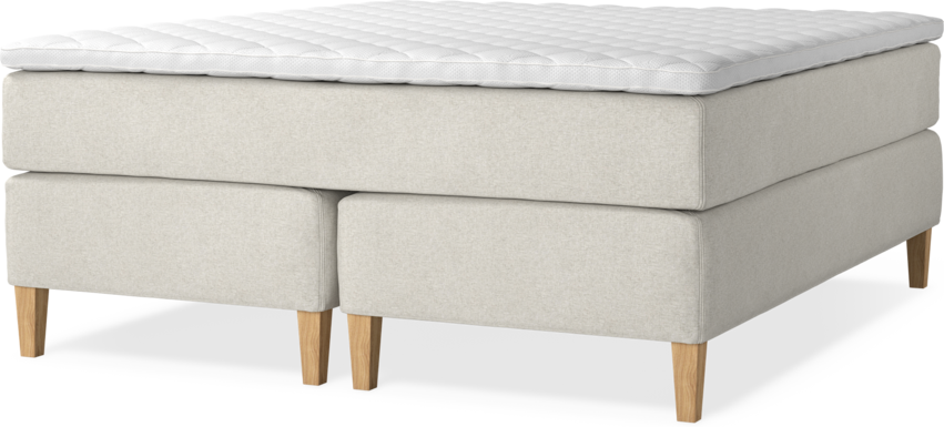 Delux Exclusive - Kontinentalsäng, dubbelsäng med bäddmadrass - Beige