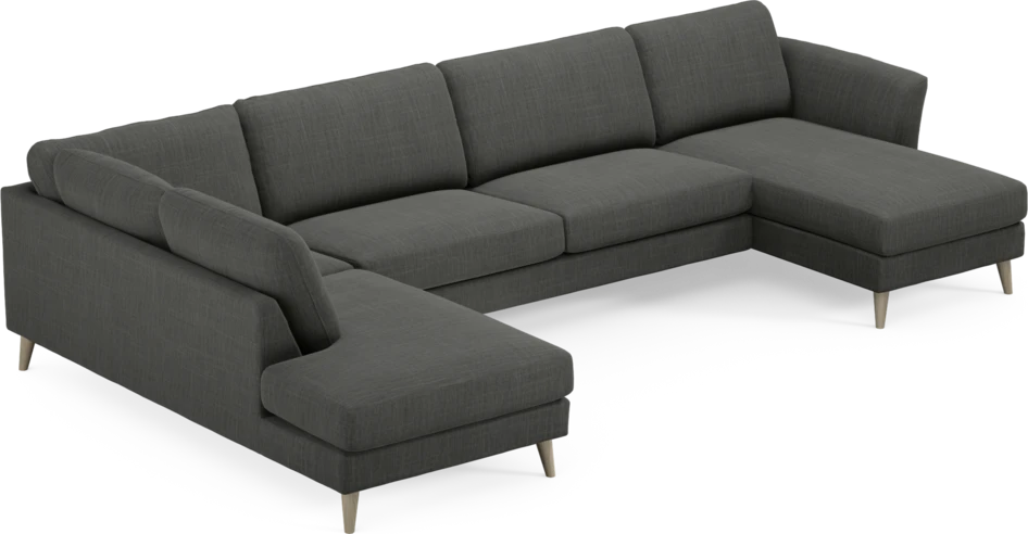 Bridge - 3-sits soffa med divan vänster och schäslong höger - Grå