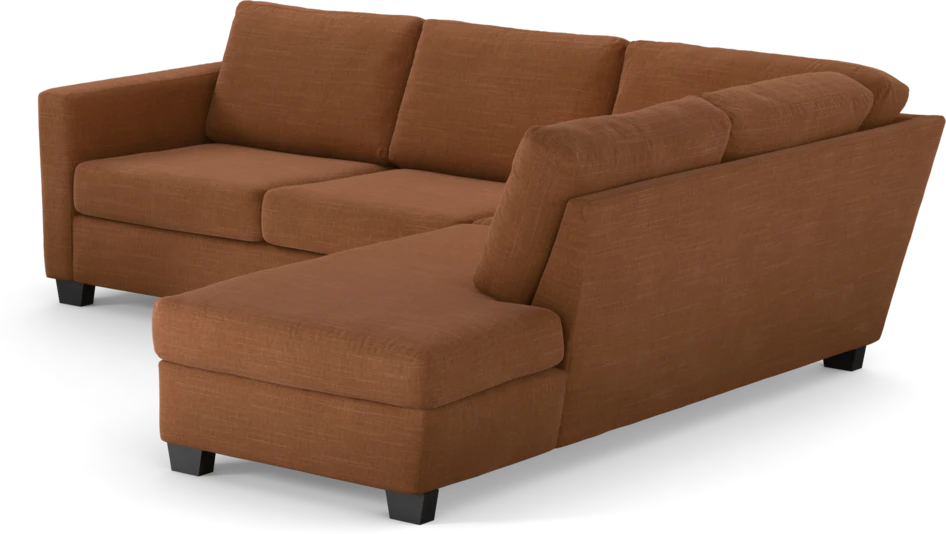 Friday - 2,5-sits soffa med divan höger - Orange