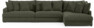 Rossi - 4-sits soffa med divan höger - Grön