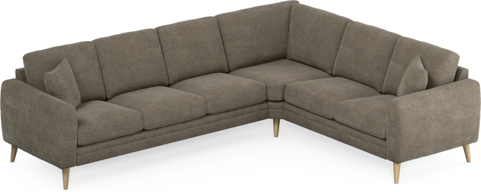 Eden - Hörnsoffa, 3+2-sits - Brun