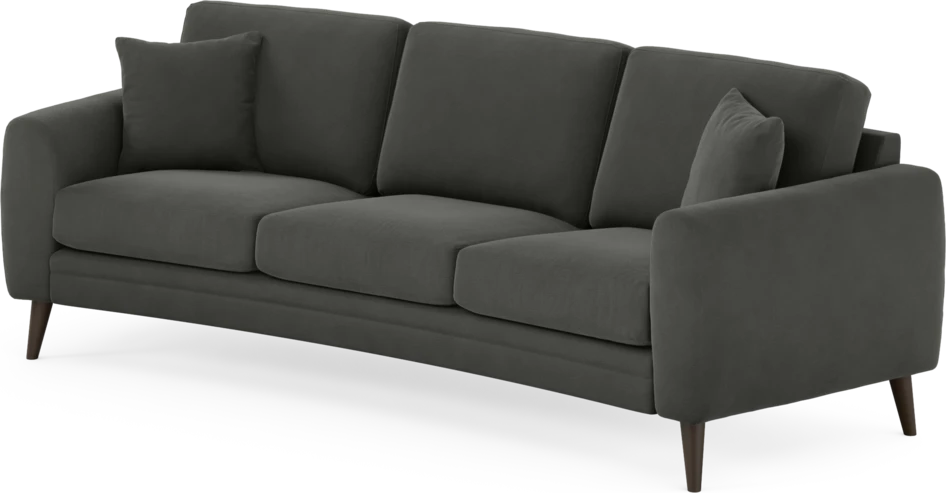 Eden - 3-sits soffa svängd - Grå