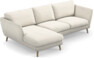 Madison Lux - 2-sits soffa med schäslong vänster - Vit
