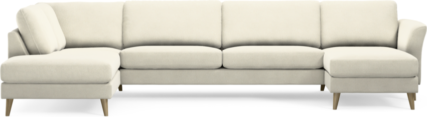 Bridge - 3-sits soffa med divan vänster och schäslong höger - Vit