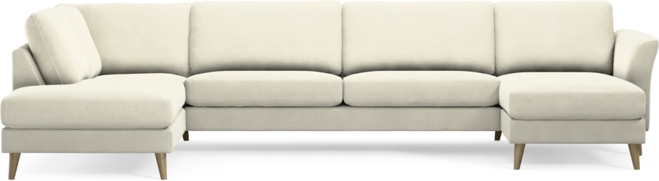 Bridge - 3-sits soffa med divan vänster och schäslong höger - Vit
