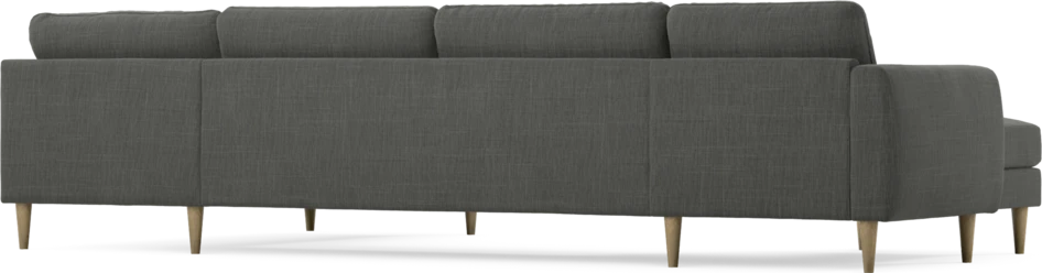 Bridge - 3-sits soffa med schäslong vänster och divan höger - Grå