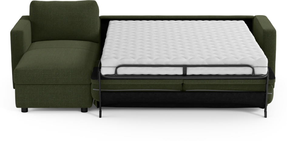 Lindö - Bäddsoffa 2,5-sits med schäslong, vändbar - Grön