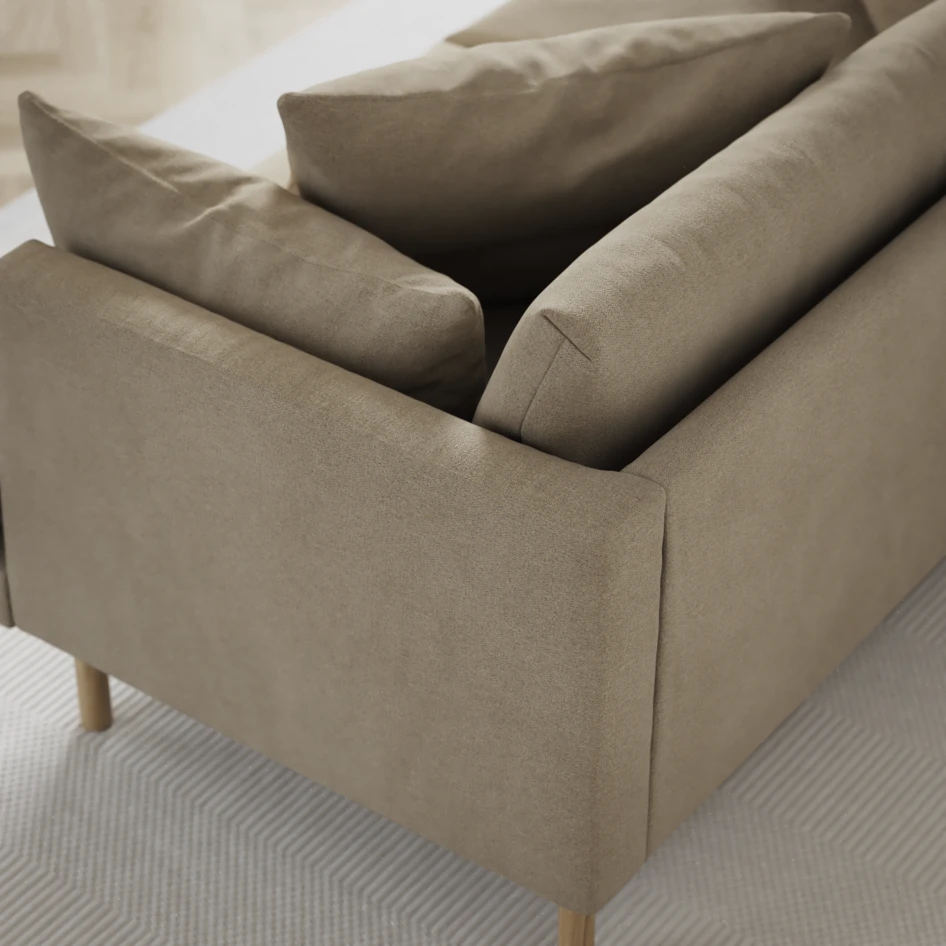Harper - 3-sits soffa, hel dyna - Beige