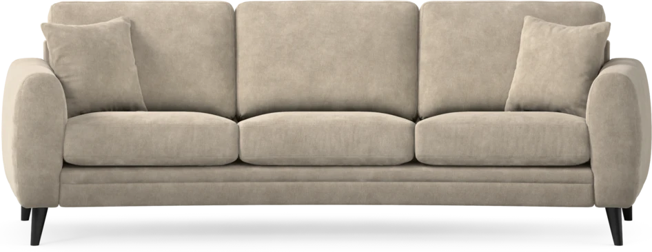 Eden - 3-sits soffa svängd - Beige