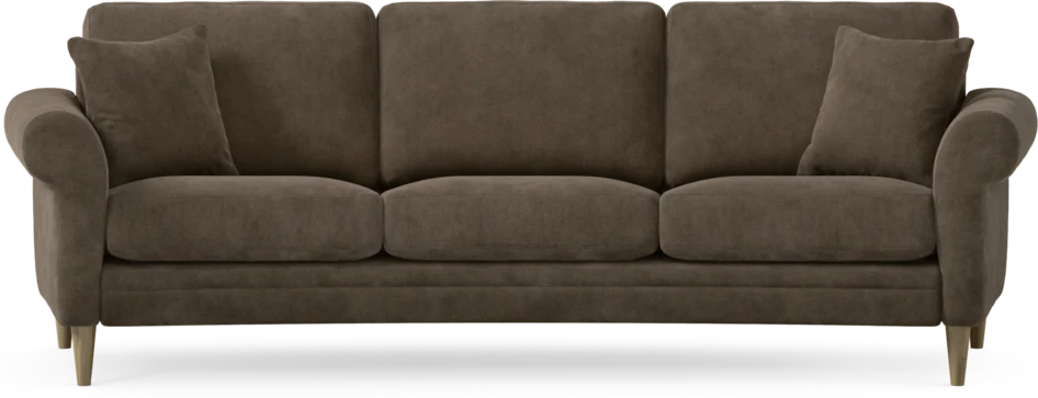 Eden - 3-sits soffa svängd - Brun