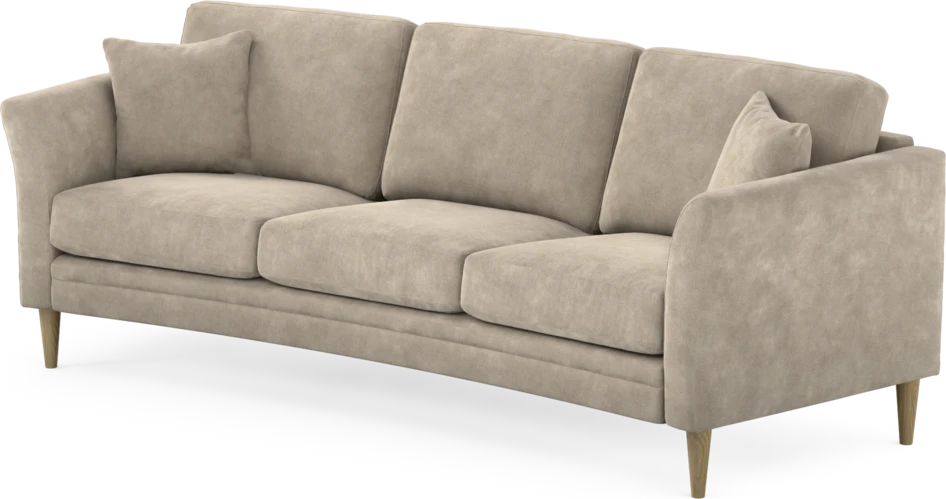 Eden - 3-sits soffa svängd - Beige