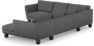 Madison Lux - Hörnsoffa med schäslong höger - Grå