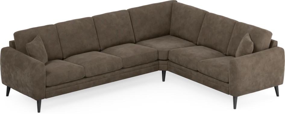 Eden - Hörnsoffa, 3+2-sits - Brun