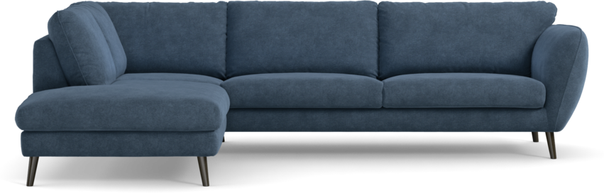 Madison - 3-sits soffa med divan vänster - Blå
