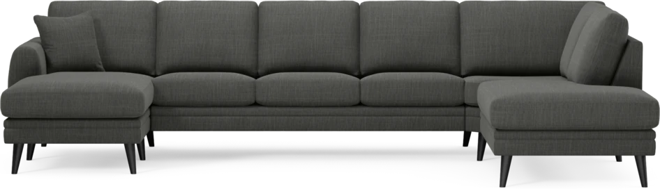 Eden - 3-sits soffa med schäslong vänster och divan höger - Grå