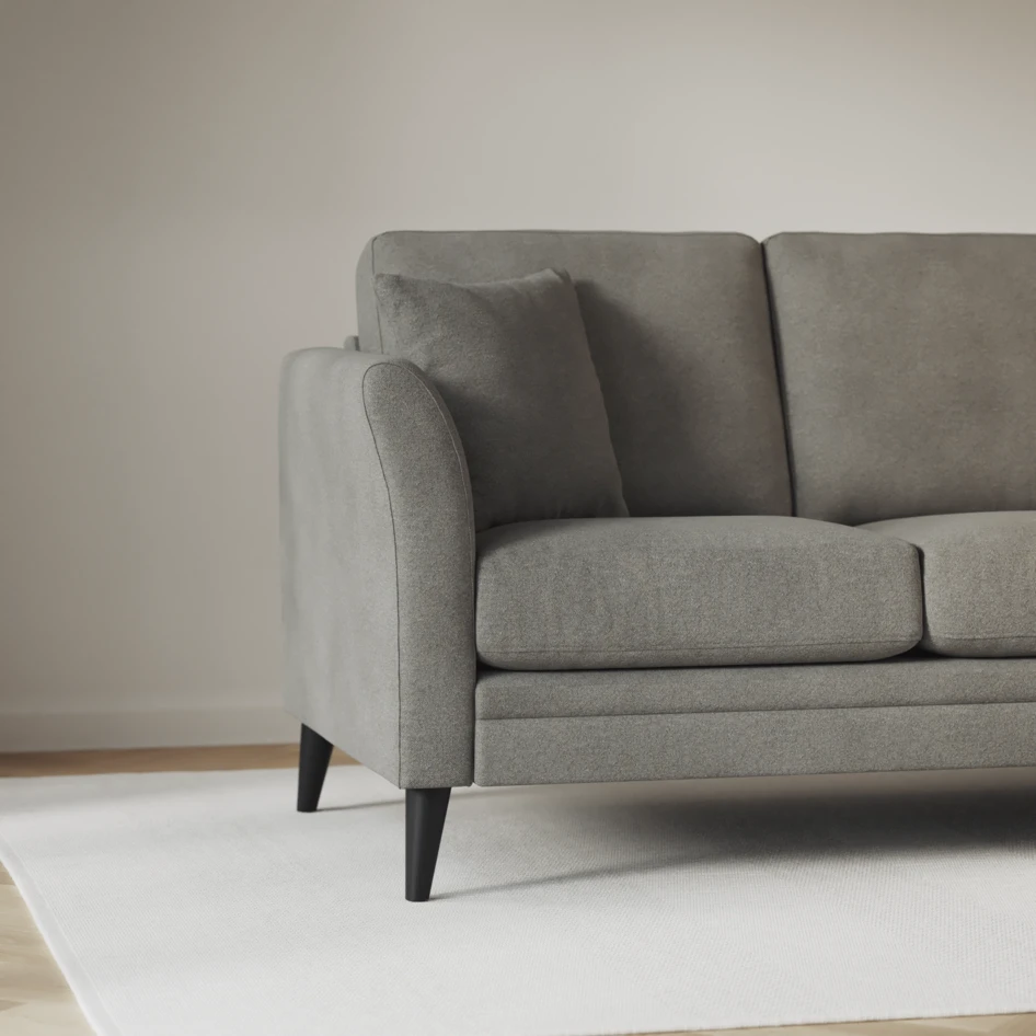 Eden - 3-sits soffa svängd - Grå