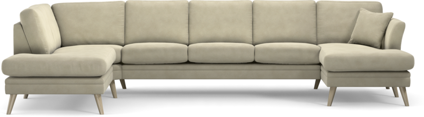 Eden - 3-sits soffa med divan vänster och schäslong höger - Beige
