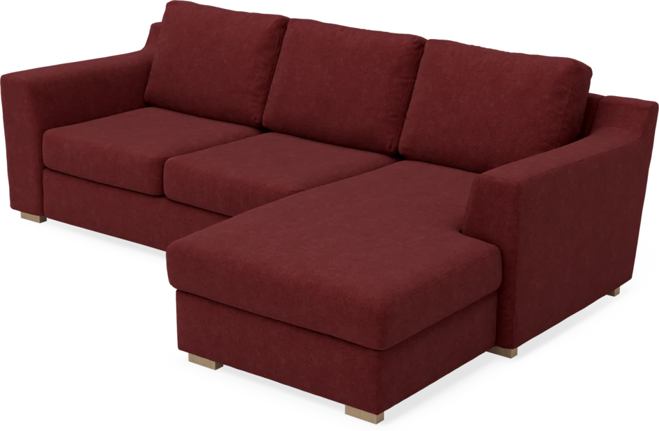 Friday - 3-sits soffa med schäslong höger - Rosa