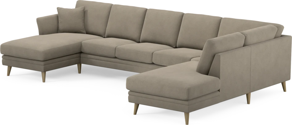 Eden - 3-sits soffa med schäslong vänster och divan höger - Beige