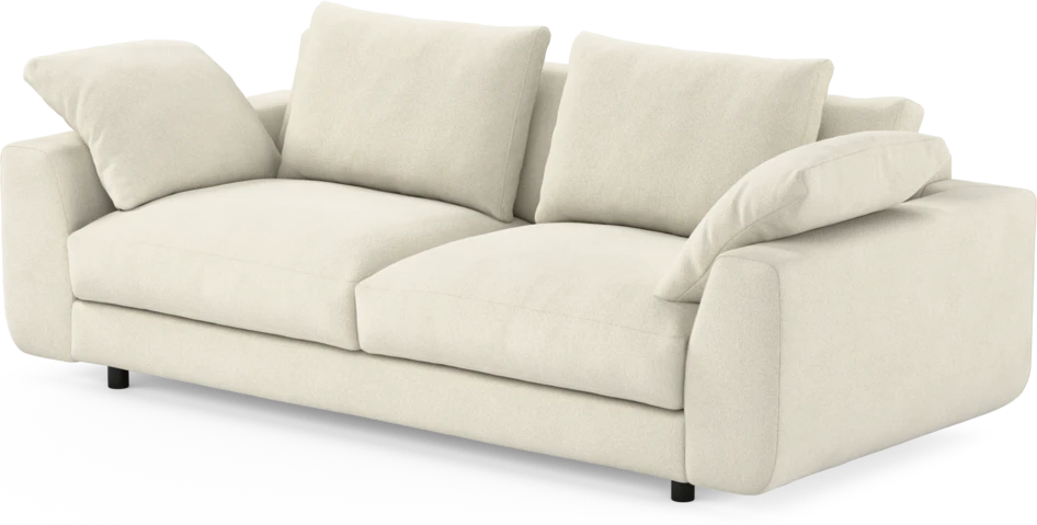 Amie - 3-sits soffa - Vit