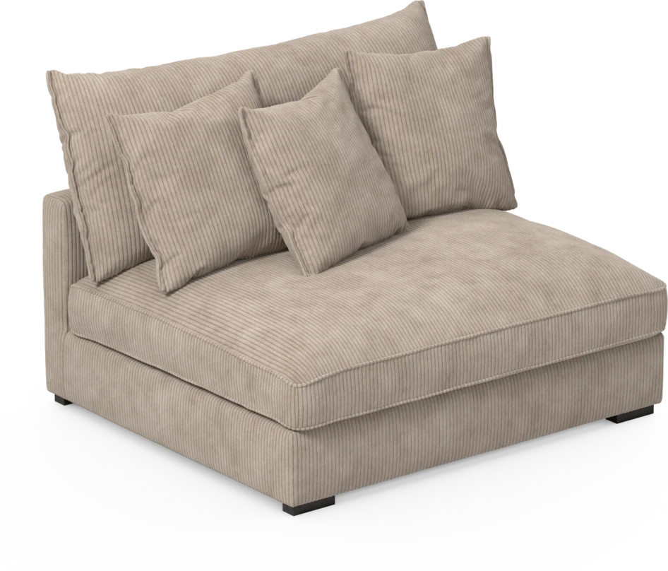 Rossi - 2-sits utan armstöd - Beige