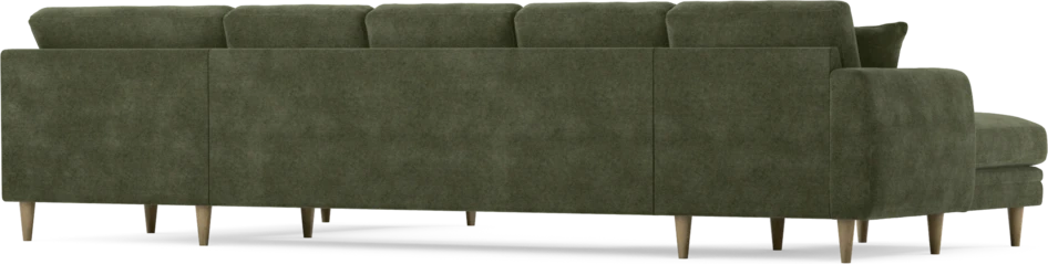 Eden - 3-sits soffa med schäslong vänster och divan höger - Grön