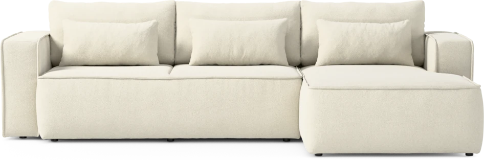 Ide - Bäddsoffa 3-sits med schäslong höger - Vit