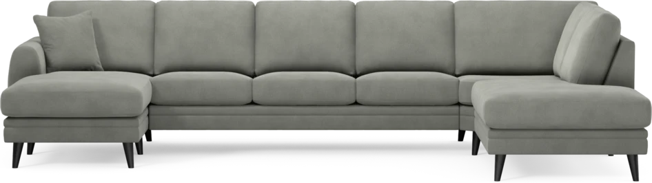Eden - 3-sits soffa med schäslong vänster och divan höger - Grå