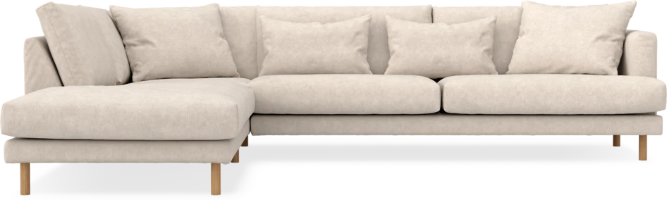 Harper - 3-sits soffa med divan vänster - Vit