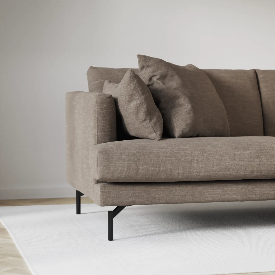 Harper - 4-sits med schäslong XL höger - Brun