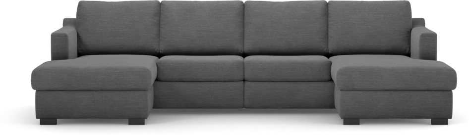 Friday - 2-sits soffa med två schäslonger - Grå