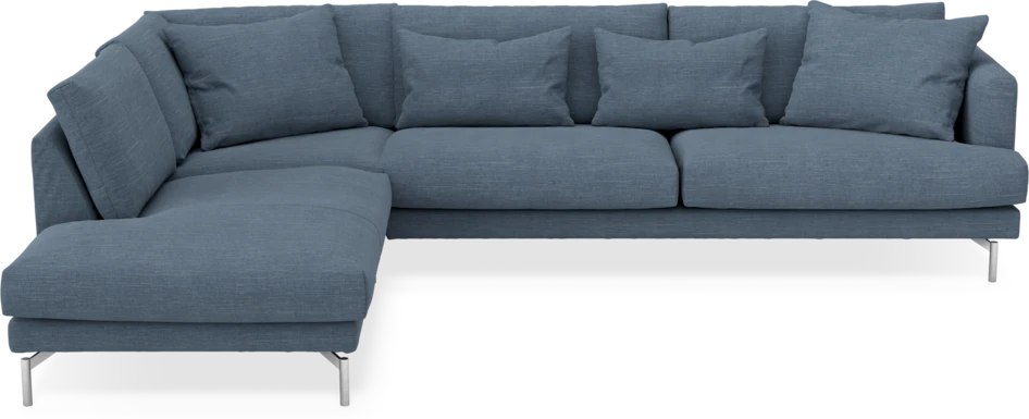Harper - 3-sits soffa med divan vänster - Blå