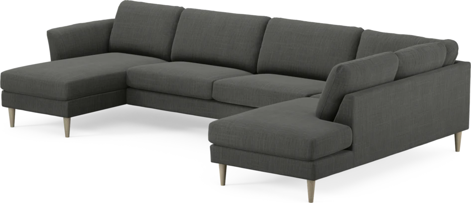 Bridge - 3-sits soffa med schäslong vänster och divan höger - Grå